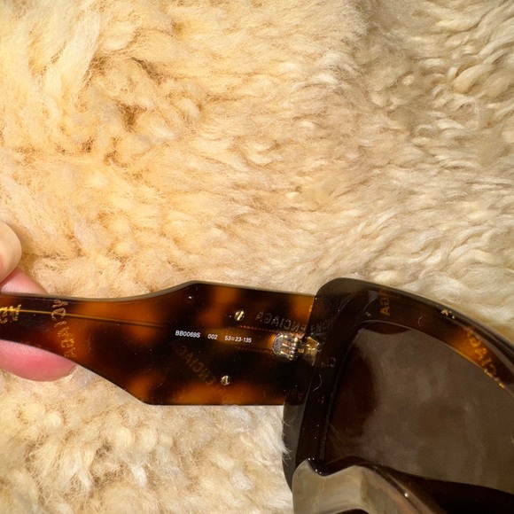 Original BALENCIAGA Logo 53 MM SQUARE BB0069S 0069S SUNGLASSES Havana 002 - Picture 10 of 13